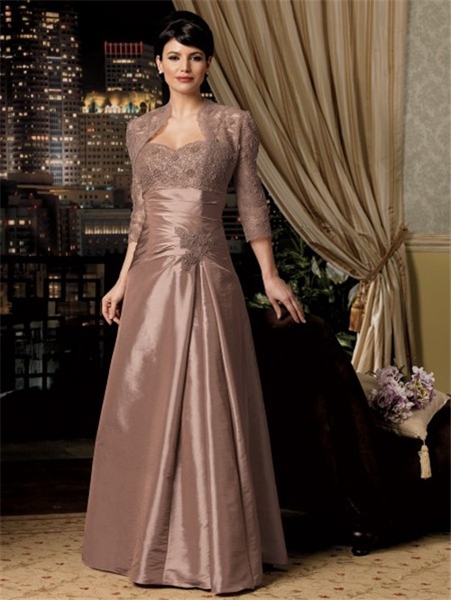 code-8-review-bride-mother-dresses-lace-dress-jacket-brown-line-taffeta-groom-jackets-gown