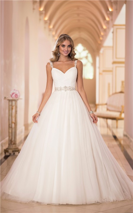 Amazing Sweetheart Wedding Dress With Straps  Learn more here 