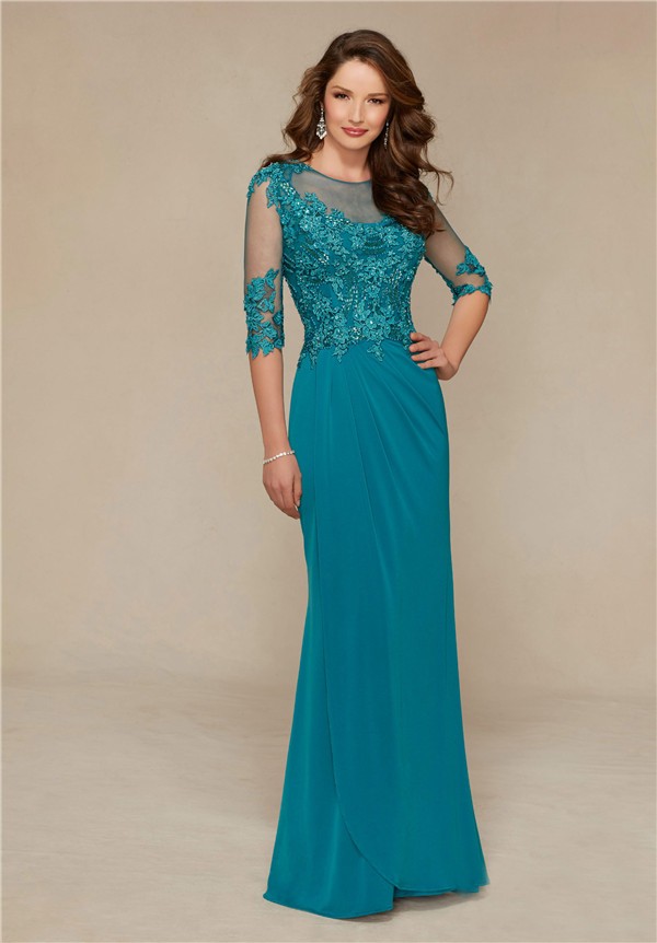 Long Dress With Sleeves - Long-Sleeved Sequin Short Lace Party Dress